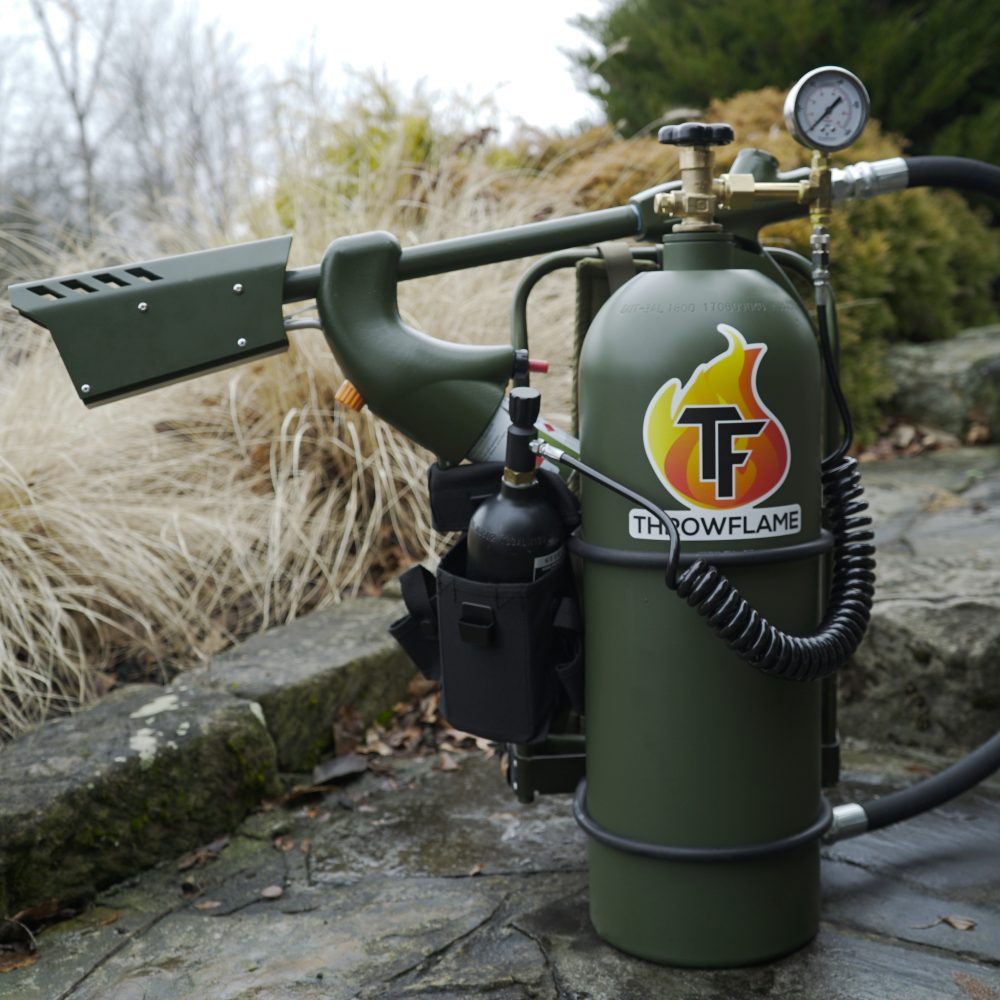 XL18 High-Power Flamethrower System: 110ft Range, Napalm Ready, Lifetime Warranty