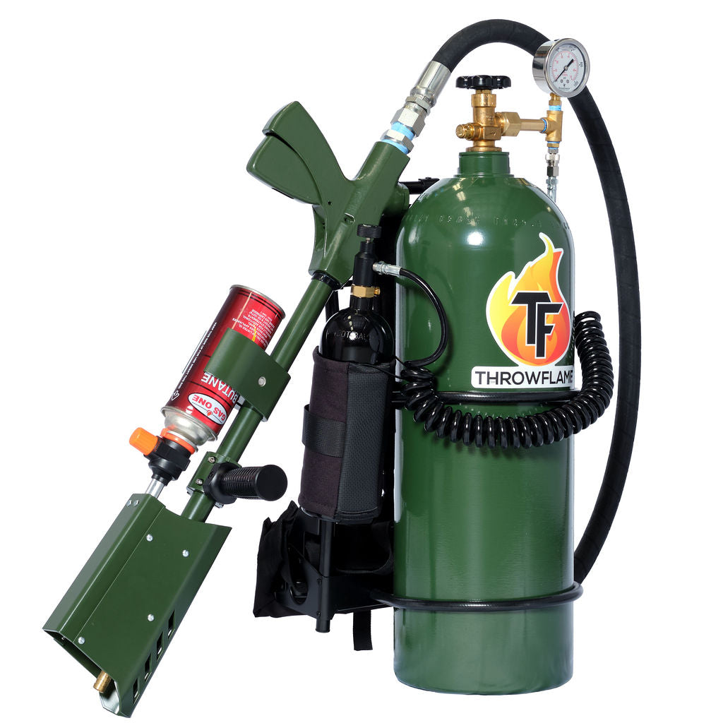 XL18 High-Power Flamethrower System: 110ft Range, Napalm Ready, Lifetime Warranty