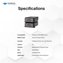 Load image into Gallery viewer, Teledyne FLIR SIRAS Drone Replacement Battery Pack V2 - Top & Bottom Pair