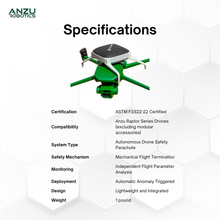 Load image into Gallery viewer, ParaZero SafeAir Anzu Raptor Drone RC Parachute System ASTM F3322-22 Certified