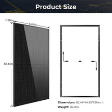 Load image into Gallery viewer, 500W MONO BLACK PERC SOLAR PANEL FULL PALLET (32 PANELS) UL 61730  CEC Listed