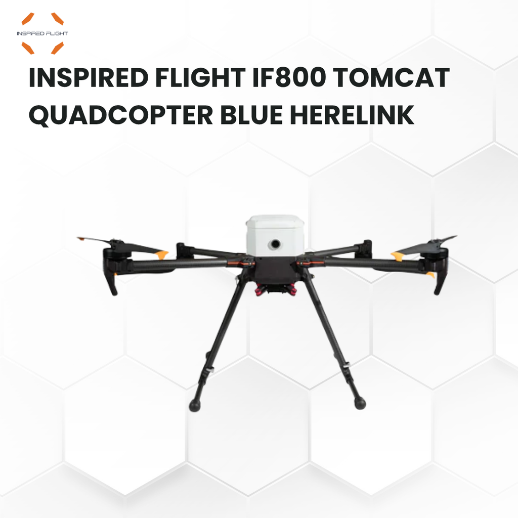 Inspired Flight If800 Tomcat Quadcopter Blue Herelink Ground Control Station