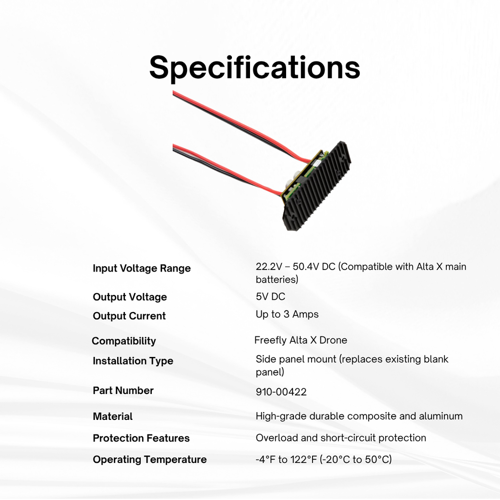 Freefly Alta X 5V DC Regulator - Seamless Onboard Power for Drone Accessories