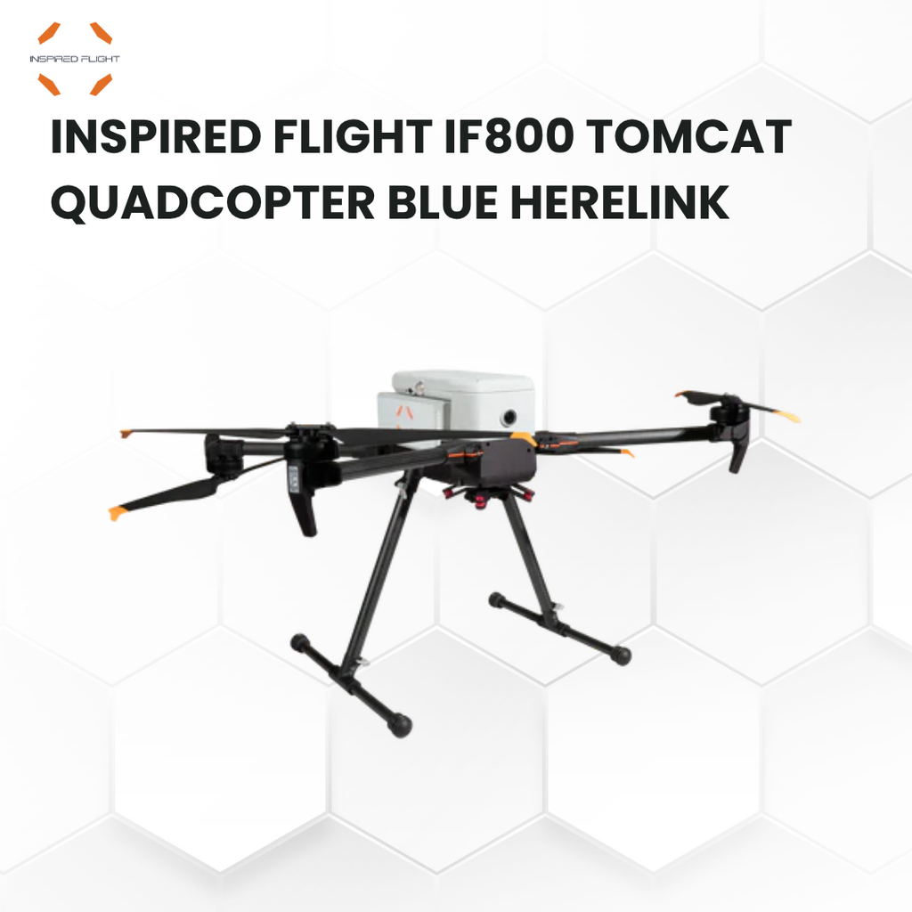 Inspired Flight If800 Tomcat Quadcopter Blue Herelink Ground Control Station