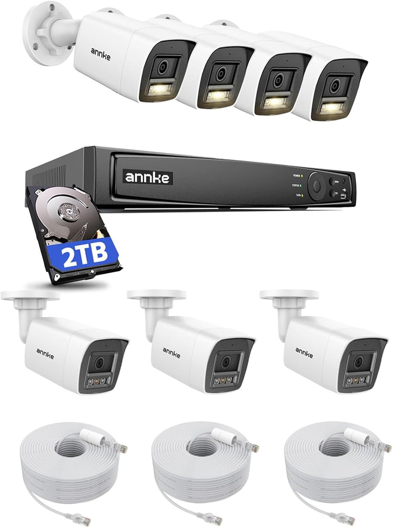 ANNKE H1200 12MP UHD PoE Security Camera System with Smart AI Detection