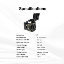 Load image into Gallery viewer, FreeFly Ember S5K High-Speed Cinema Camera with 4TB SSD, 5K 600fps, ProRes