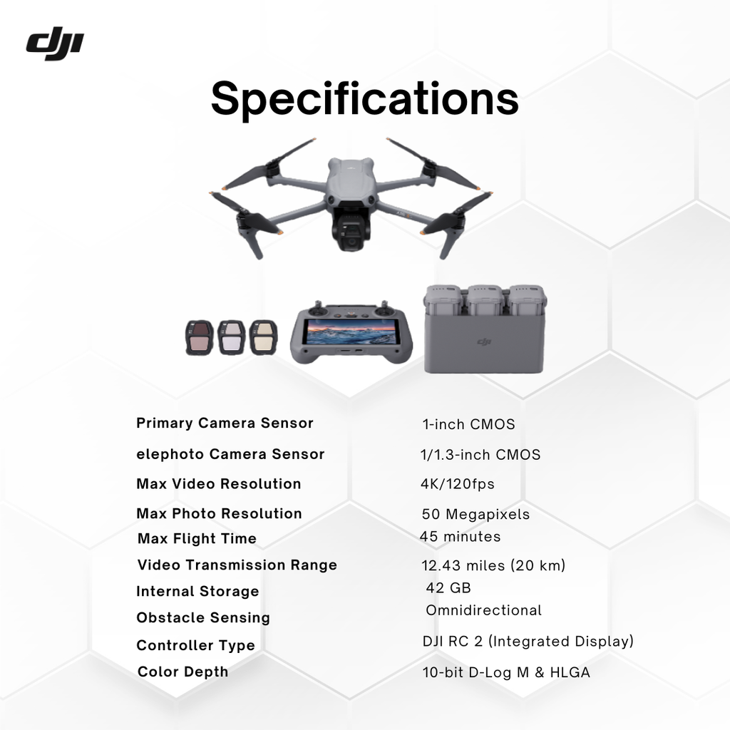 DJI Air 3S Dual-Camera Drone Fly More Combo