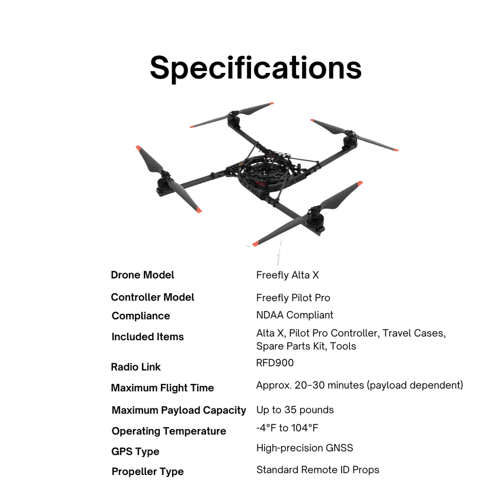 Freefly Alta X Pilot Pro: NDAA Compliant Professional Cinema Drone System