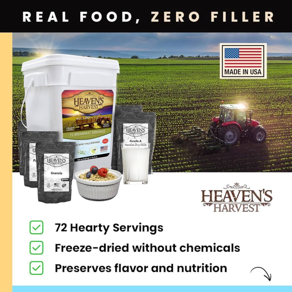 Breakfast Bucket - 6 Pack - Emergency Survival Food Kit