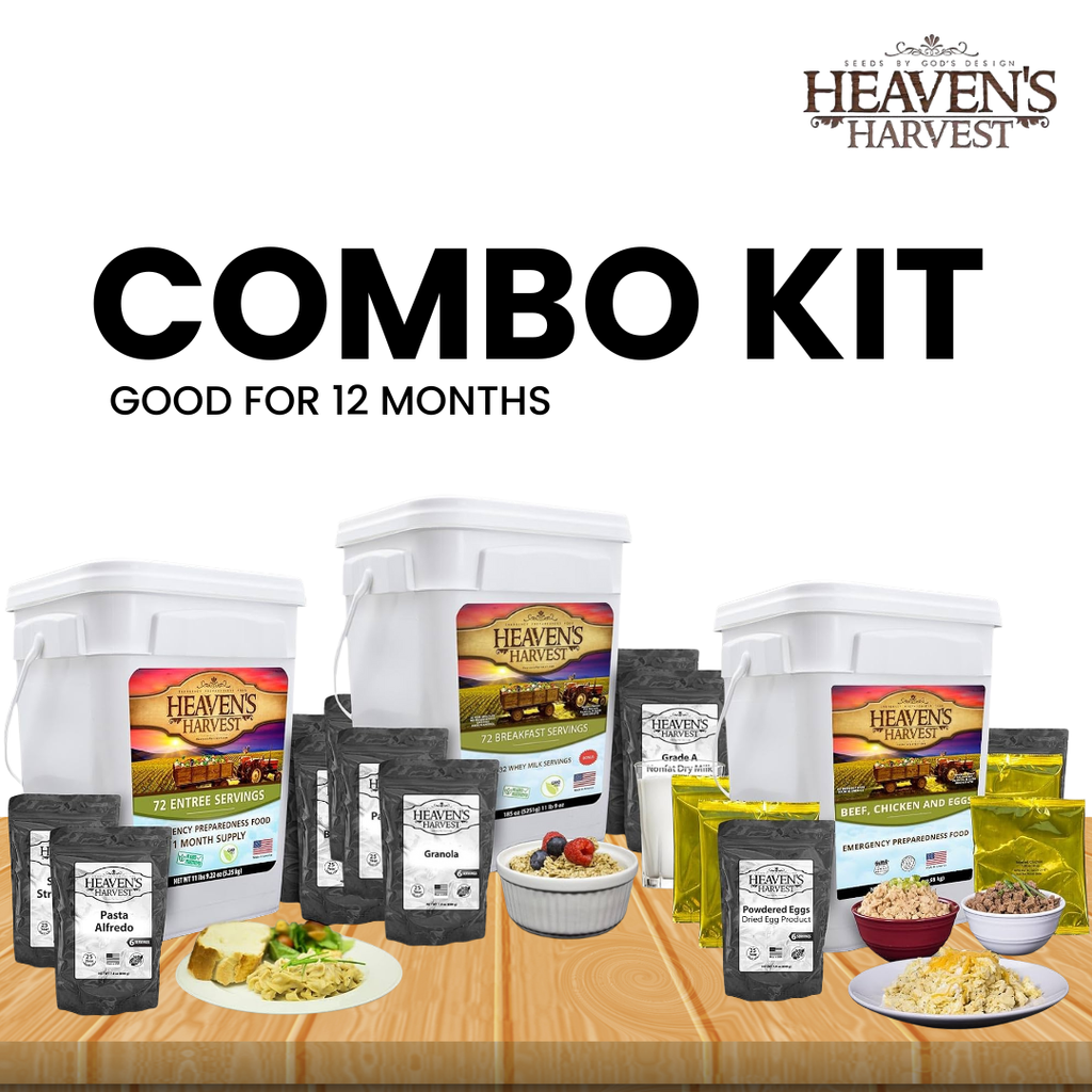 Combo Kit - Breakfast, Entrée + Protein - 12 Months - Emergency Survival Food Kit