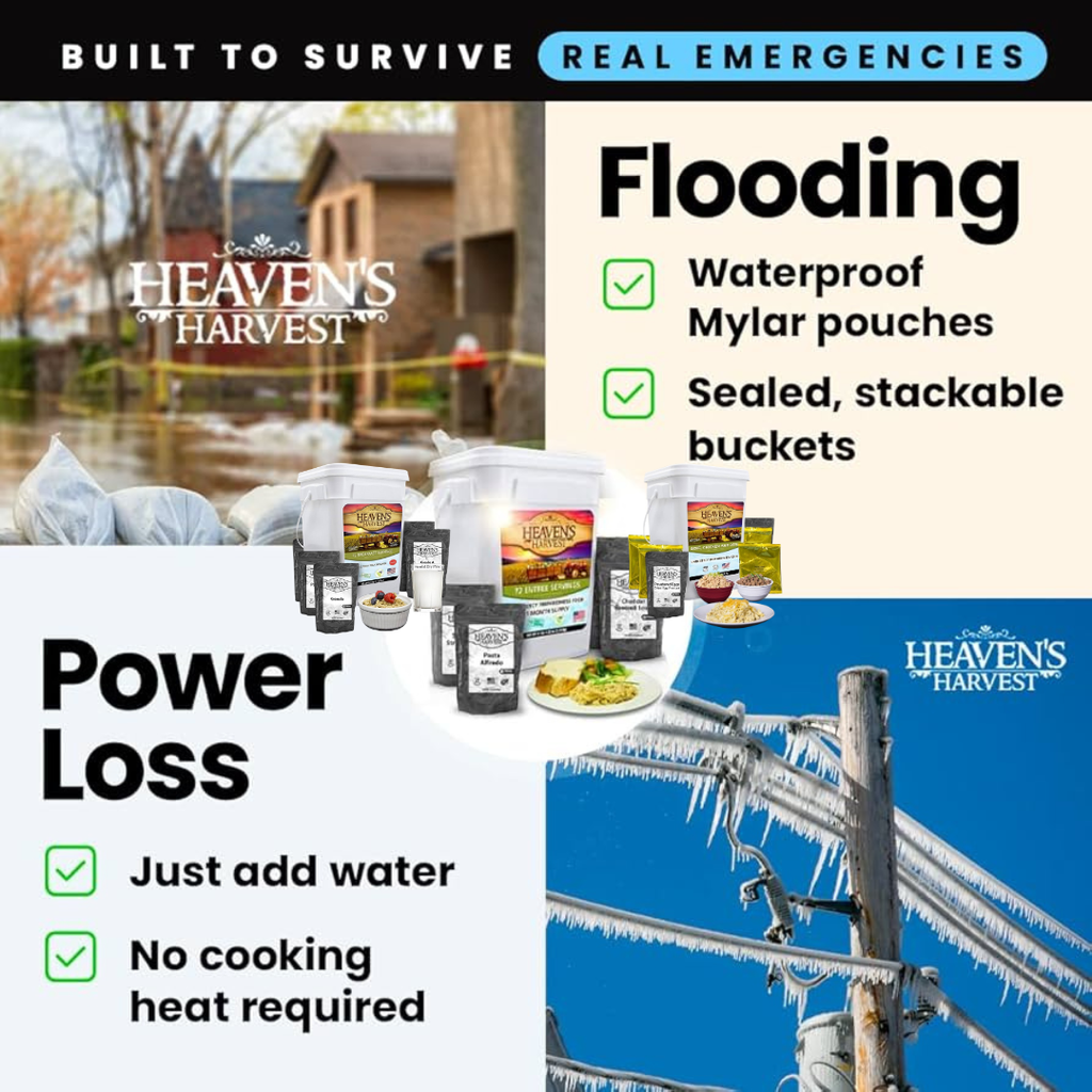 Combo Kit - Breakfast, Entrée + Protein - 12 Months - Emergency Survival Food Kit