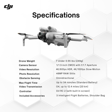 Load image into Gallery viewer, DJI Mini 4 Pro Fly More Combo: RC 2 Drone, 3 Batteries, Shoulder Bag