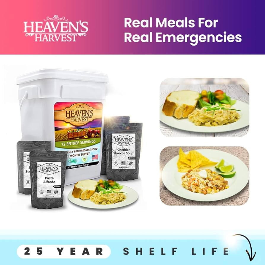 Entrée Bucket  - 6 Pack - Emergency Survival Food Kit