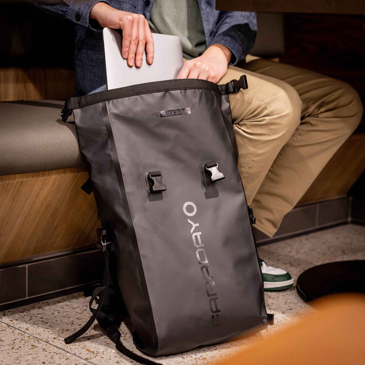 Faraday Defense Stealth Black Dry Bag Backpack - Signal Blocking, Waterproof, EMP