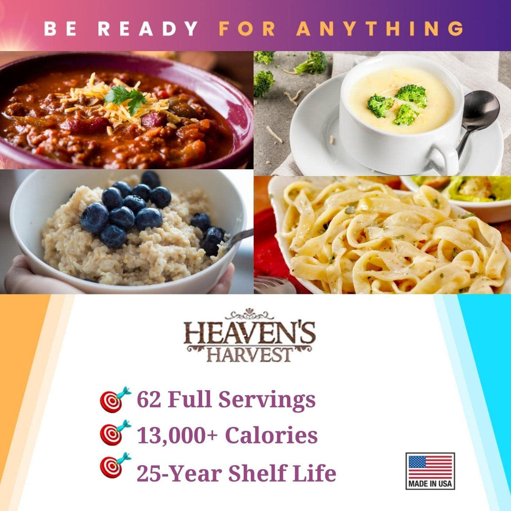 Organic Meal Bucket - 12 Pack -  Emergency Food Survival Kit