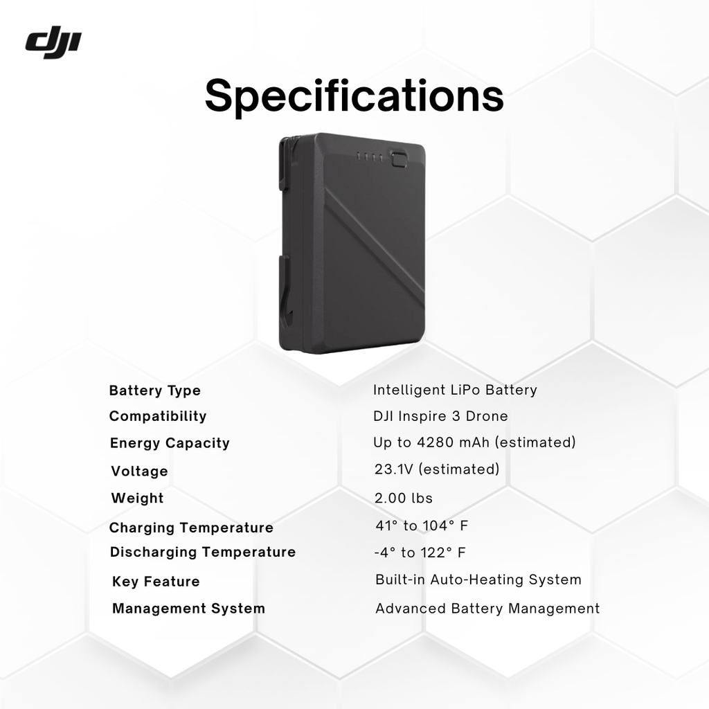 DJI TB51 Intelligent Battery for Inspire 3 Drone - Extended Flight Power