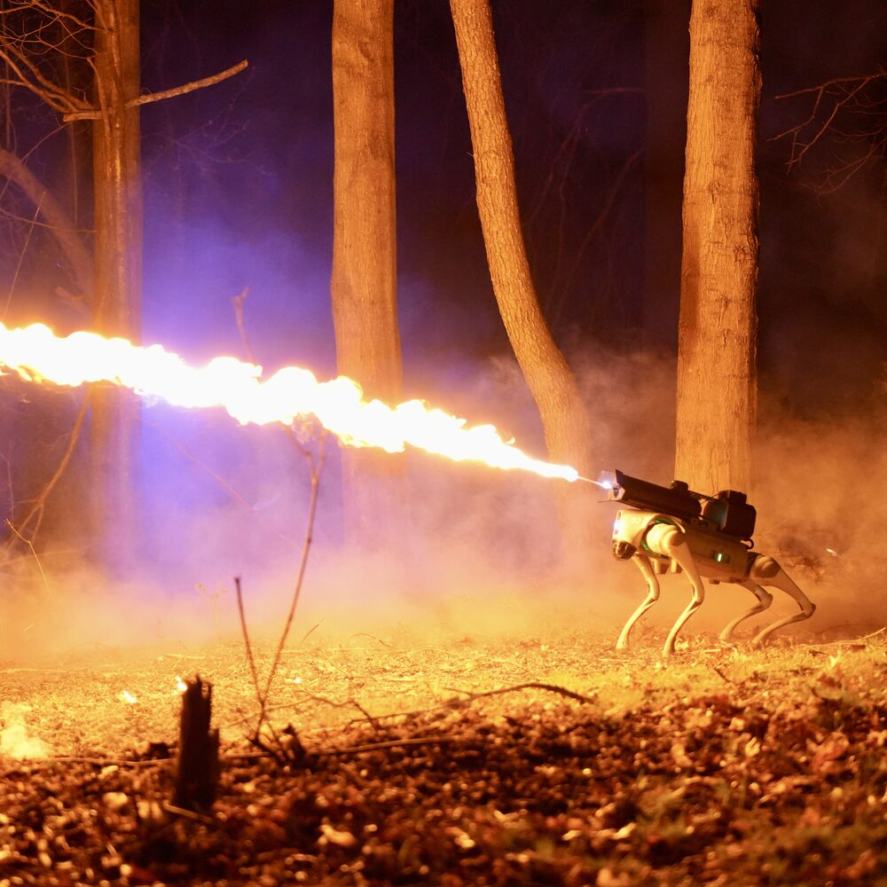 Thermonator Advanced Flamethrower Robot Dog: Remote-Controlled, 30ft Range, Lidar