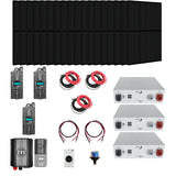 Midnite Solar Off-Grid Solar Kit | 7000W Output | 48V 120/240V Split Phase + 6000 Watts of Solar PV | 15.3kWh Lithium Battery Storage