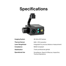 Load image into Gallery viewer, Gremsy VIO 4K, 640 Thermal, Laser Rangefinder - NDAA