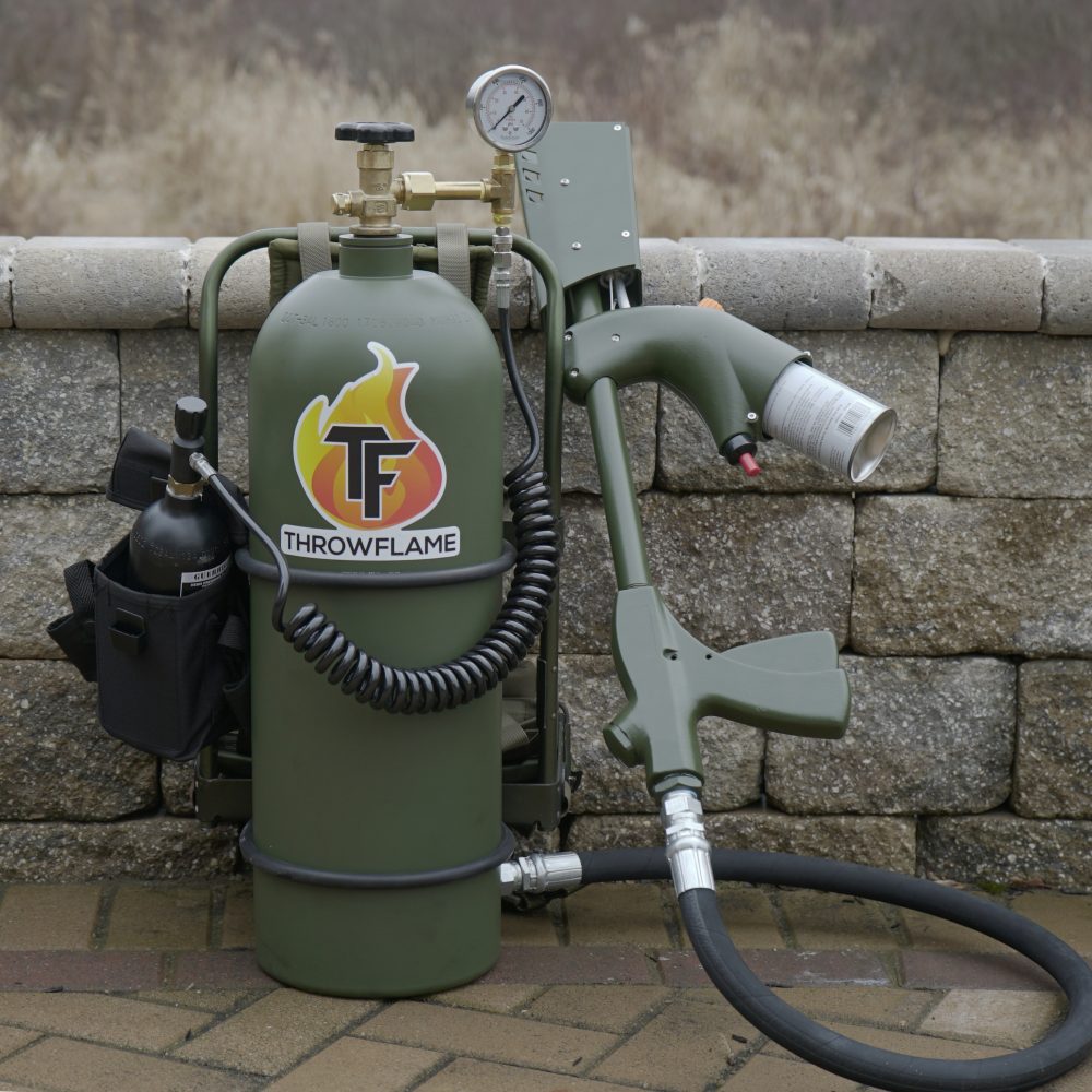 XL18 High-Power Flamethrower System: 110ft Range, Napalm Ready, Lifetime Warranty