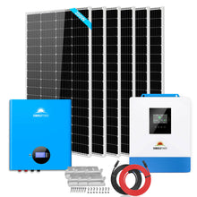 Load image into Gallery viewer, Off-Grid Solar Kit 5000W 48VDC 120V 5.12KWH PowerWall Battery 6 X 200 Watts Solar Panels SGM-5K5E
