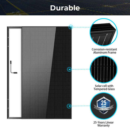 500W MONO BLACK PERC SOLAR PANEL FULL PALLET (32 PANELS) UL 61730  CEC Listed