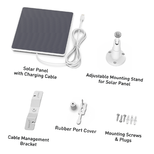 Swann SWIFI-SOLAR5 Weatherproof Solar Panel for Wire-Free Security Cameras
