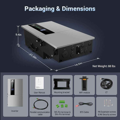 7.6KW Hybrid Inverter 48V Split Phase SGN7.6K1HB-48