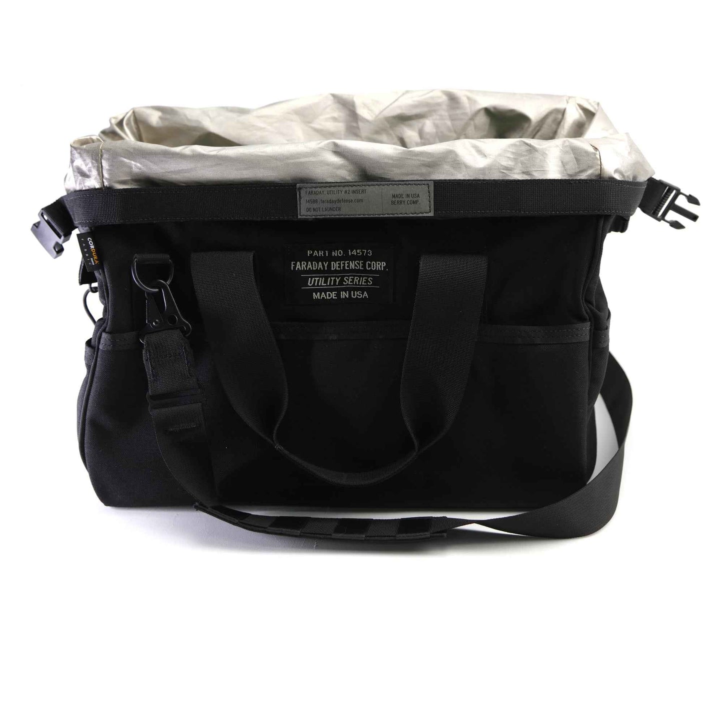 Durable CORDURA® Wide-Mouth Utility Faraday Bag - Signal Blocking Medium