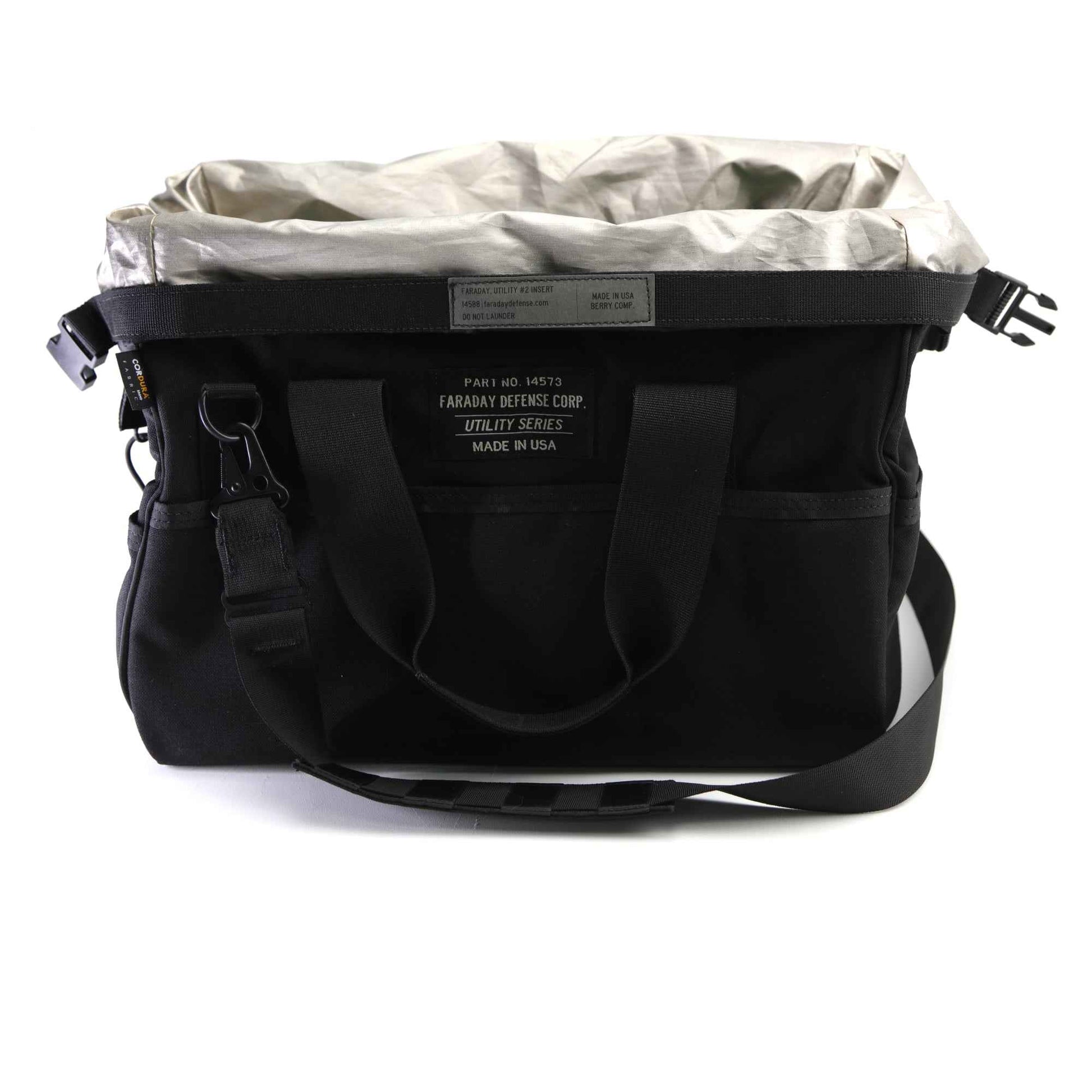 Durable CORDURA® Wide-Mouth Utility Faraday Bag - Signal Blocking Medium