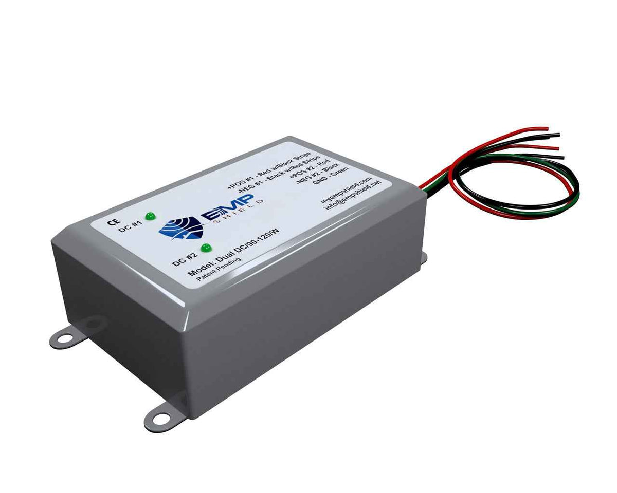 EMP Shield Dual 90-120V DC Solar & Wind System Protector - Military Tested