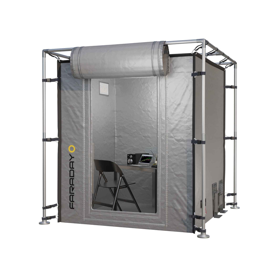 Large 7x7x6.5 Foot Portable RF/EMI Shielding Faraday Tent Enclosure Room