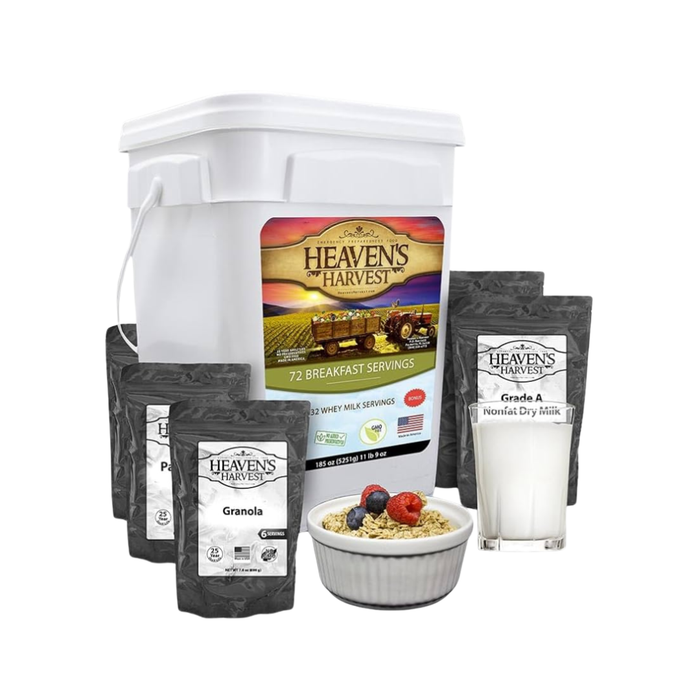Breakfast Bucket - 12 Pack - Emergency Survival Food Kit
