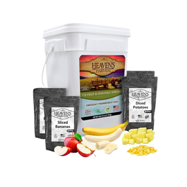 Fruit & Vegetable Bucket - 12 Pack - Emergency Survival Food Kit