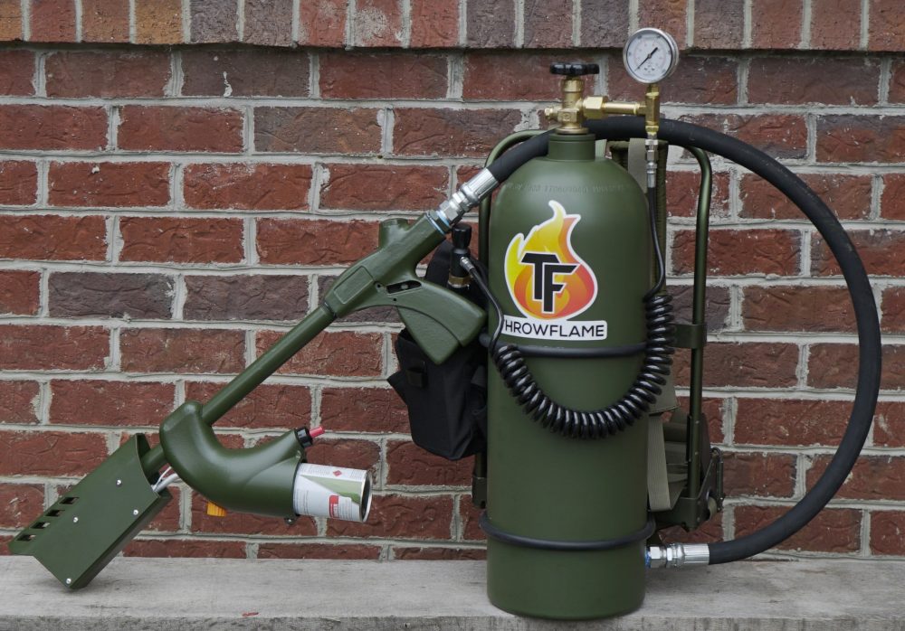 XL18 High-Power Flamethrower System: 110ft Range, Napalm Ready, Lifetime Warranty