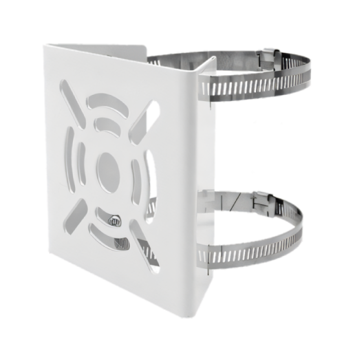 Universal Security Camera Pole Mount Bracket Kit for Outdoor Surveillance Installation