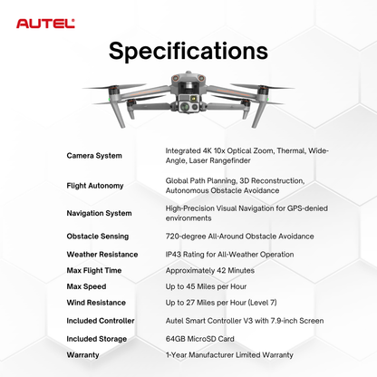 Autel EVO MAX 4T XE Industrial Drone: 4K Thermal Zoom Camera Bundle