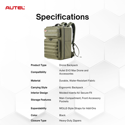 Autel EVO Max Drone Backpack - Secure, Portable, Protective Gear Carrier