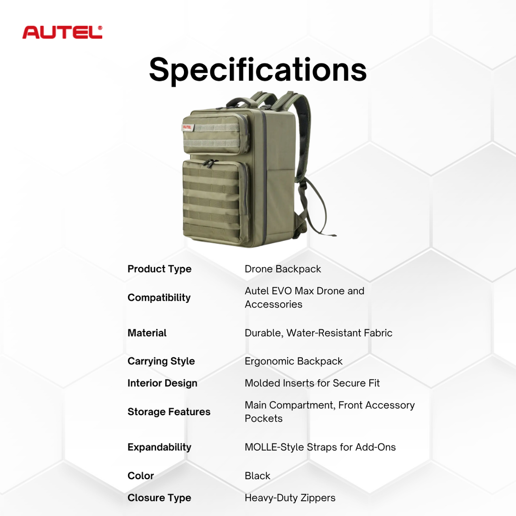 Autel EVO Max Drone Backpack - Secure, Portable, Protective Gear Carrier