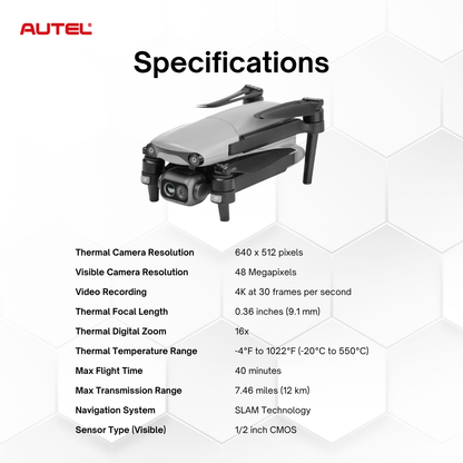 Autel EVO Lite 640T Enterprise Drone Premium Package with 7.9" RC