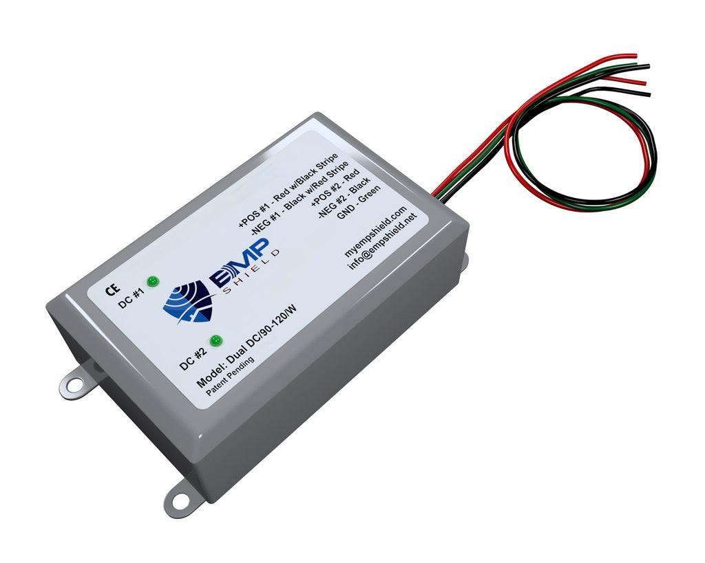 EMP Shield Dual 90-120V DC Solar & Wind System Protector - Military Tested