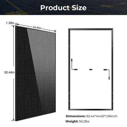 500W MONO BLACK PERC SOLAR PANEL FULL PALLET (32 PANELS) UL 61730  CEC Listed
