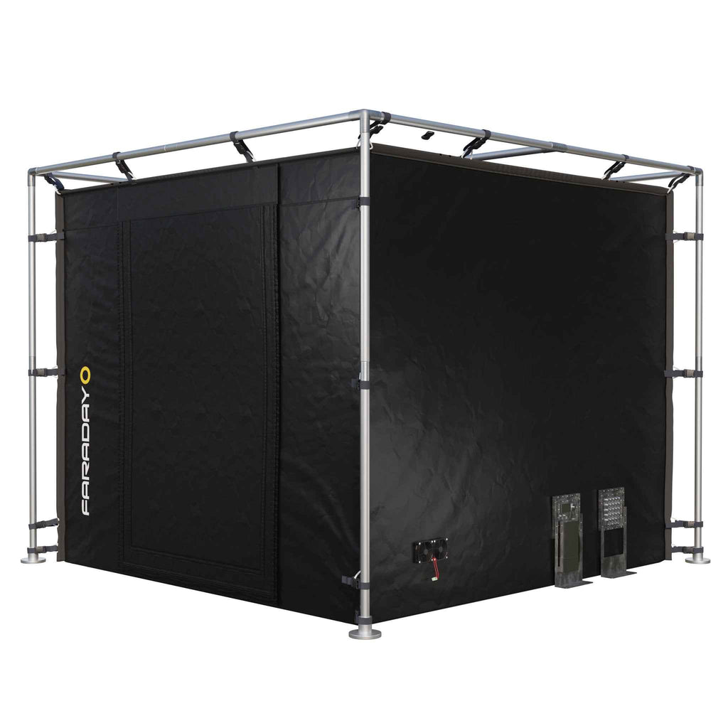 X-Large LX Black RF/EMI Shielding Faraday Tent Enclosure Room 9'x9'x6.5'