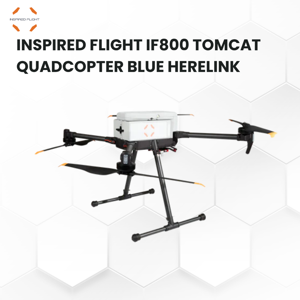Inspired Flight If800 Tomcat Quadcopter Blue Herelink Ground Control Station