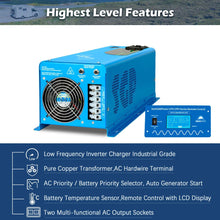 Load image into Gallery viewer, 6000W DC 24V Split Phase Pure Sine Wave Inverter With Charger