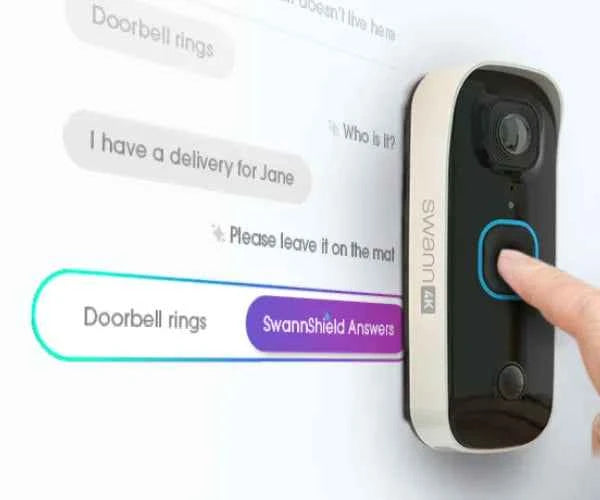 SwannBuddy4K Smart 4K UHD Wireless Video Doorbell with SwannShield AI Voice Assistant