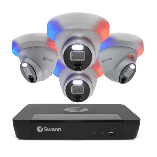 Swann 8-Channel 12MP Professional NVR Security System with 4 Dome Cameras