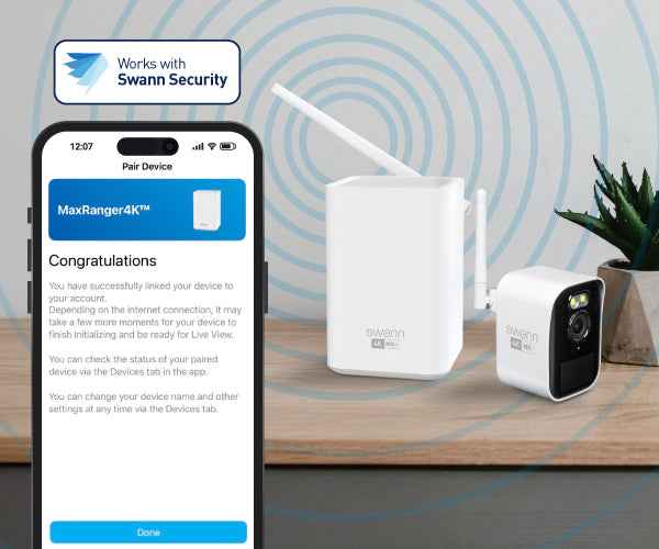 Swann MaxRanger4K Mini Long-Range Wireless 4K Security System with 3 Cameras