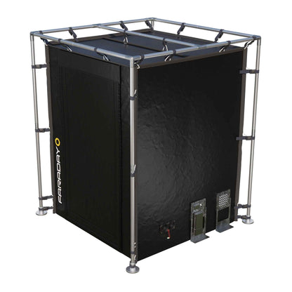Secure Medium LX Black RF/EMI Shielding Faraday Tent Enclosure (6x6x6.5ft)