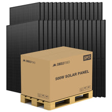 Load image into Gallery viewer, 500W MONO BLACK PERC SOLAR PANEL FULL PALLET (32 PANELS) UL 61730  CEC Listed